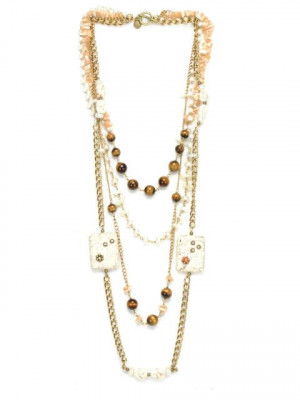 Ivory Tag Women Earthy Crust White Necklace