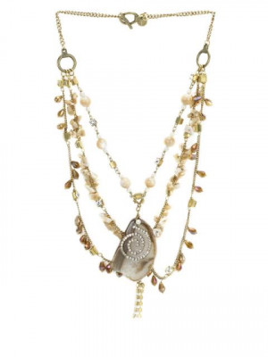 Ivory Tag Women Glinting Pearls Cream Necklace