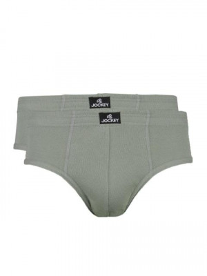 Jockey Pack of 2 Men Grey Pebble Briefs