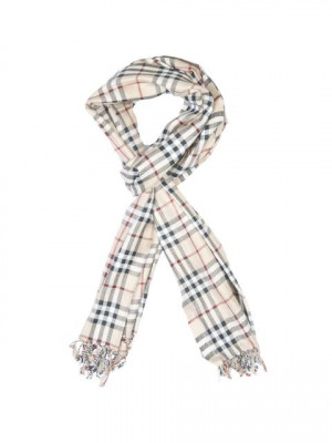 Lino Perros Men Beige Check Scarf