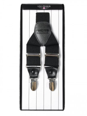 Lino Perros Men Black Suspenders