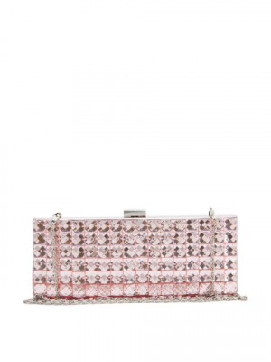 Lino Perros Women Beaded Pink Clutch