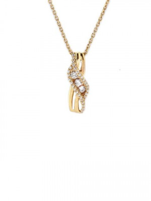 Lucera Gold Plated Pendant With Chain