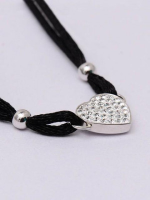 Lucera Women Black and Silver Bracelet