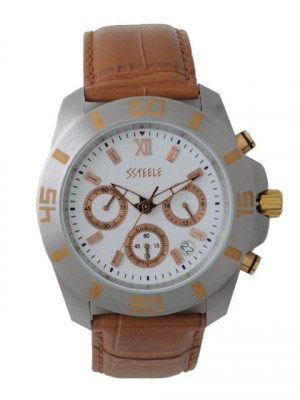 Maxima Men White Chronograph Watch