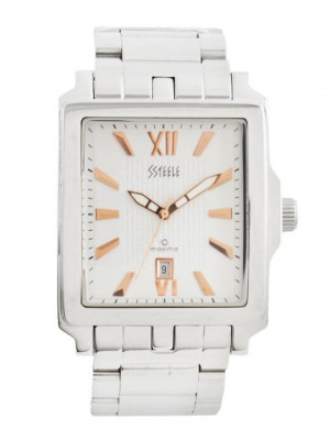 Maxima Men White Dial Watch