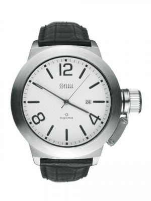 Maxima Ssteele Men White Watch