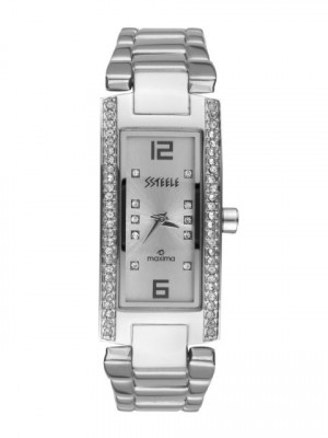 Maxima Steel Women White Watch