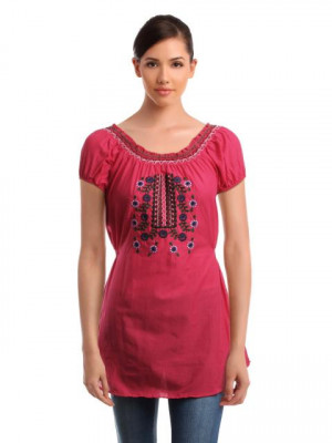 Mumbai Slang Women Pink Kurti