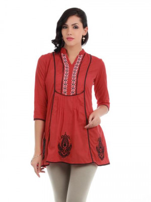 Mumbai Slang Women Red Kurti