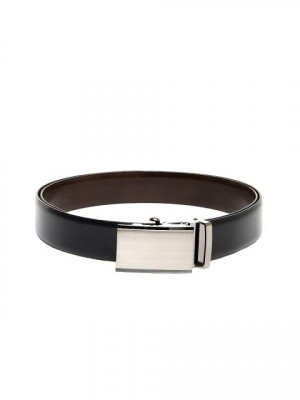 New Hide Men Black & Brown Reversible Leather Belt