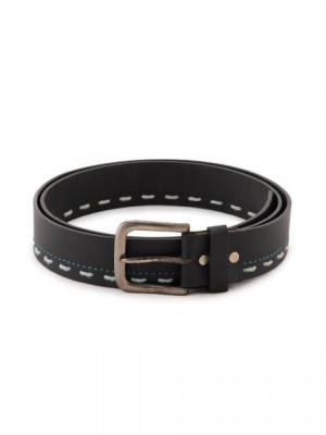 New Hide Men Solid Black Belts
