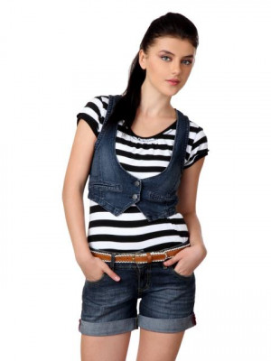 ONLY Women Blue Waistcoat