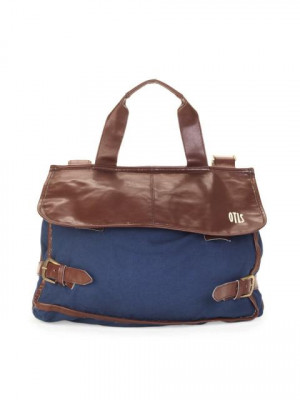 OTLS Unisex Blue Dual Flap Bag