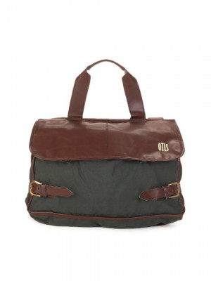 OTLS Unisex Green Dual Flap Bag