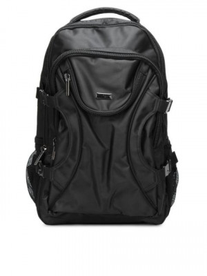 Peter England Unisex Black Backpack