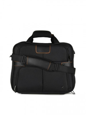 Peter England Unisex Black Laptop Bag