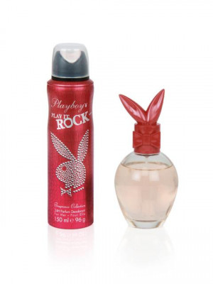 Playboy Women Play It Rock Fragrance Gift Set