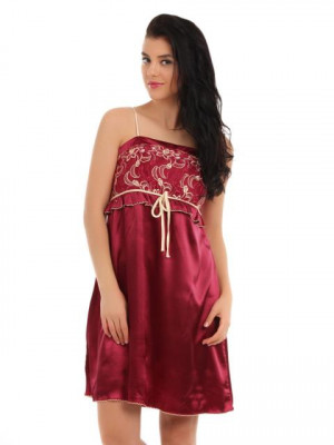 Red Rose Maroon Nightdress