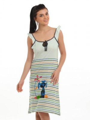 Red Rose Women Green Nightdress