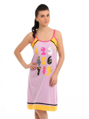 Red Rose Women Lavender  Nightdress