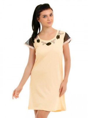 Red Rose Women Peach Nightdress