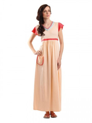 Red Rose Women Peach Nightdress