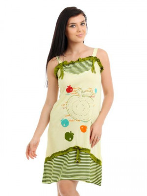 Red Rose Women Yellow Nightdress
