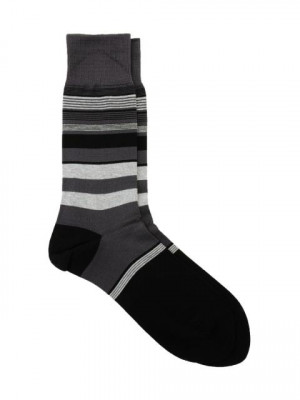 Reid & Taylor Men Stripes Black Socks