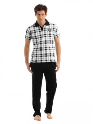 SDL by Sweet Dreams Men Black Pyjama Set