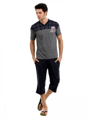 SDL by Sweet Dreams Men Navy Blue Pyjama Set