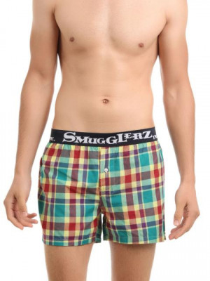 Smugglerz Men Multi coloured Check Boxers