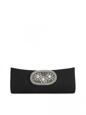 Spice Art Women Zircons Black Clutch