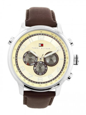 Tommy Hilfiger Men Cream-Coloured Dial Chronograph Watch TH1790767-D