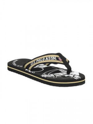 U.S. Polo Assn. Men Brown Flip Flops