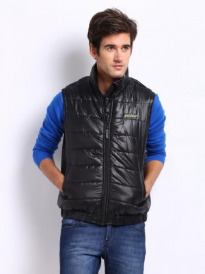 Wildcraft Men Black Husky Sleeveless Jacket