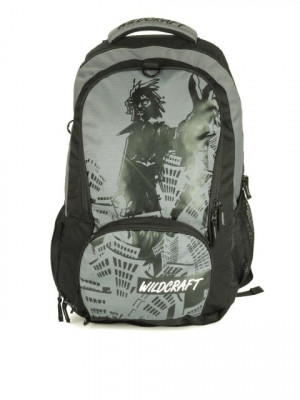 Wildcraft Unisex Black & Grey Printed Laptop Backpack