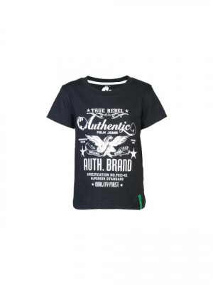 Palm Tree Boys Printed Black T-Shirt