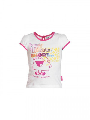 Mr. Men Little Miss Girls White Printed Top