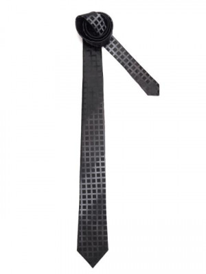 Turtle Men Check Black Ties