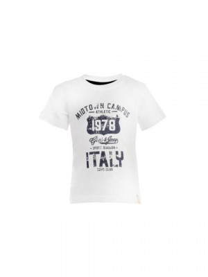 Gini and Jony Boys Printed White T-shirt