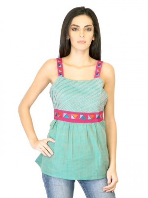 Mother Earth Women Green Top