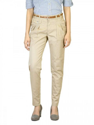 Scullers For Her Women Beige Trousers