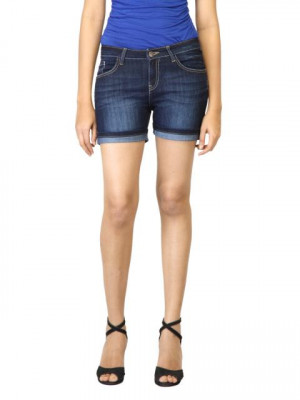 Jealous 21 Women Washed Blue Shorts