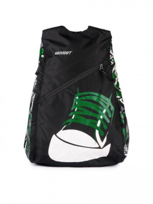 Wildcraft Unisex Black & Green Printed Backpack