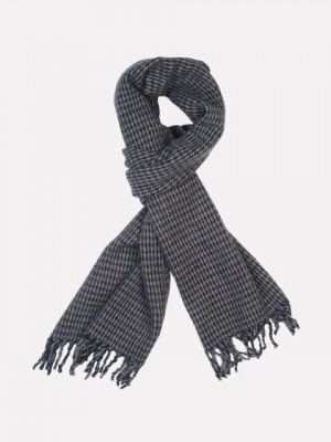 Reid & Taylor Men Check Navy Blue Muffler