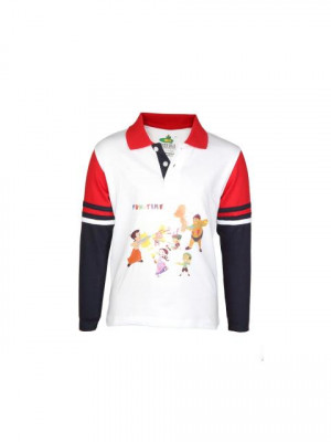 Chhota Bheem Kids Boys Holi Hai White T-shirt