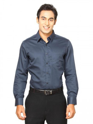 Indigo Nation Men Club Satin Hot Stepper Blue Shirts