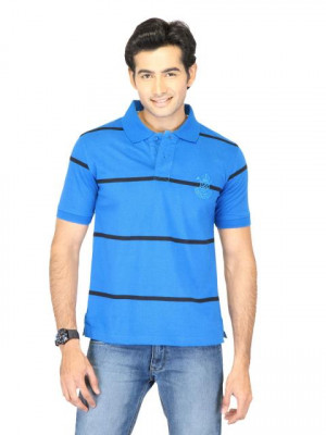 Classic Polo Men Solid Blue Tshirts