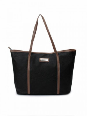 Lino Perros Women Leatherette Black Handbag